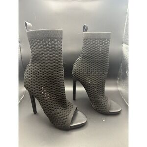 Steve‎ Madden Evelina Knit Booties Black Womens Size 5.5